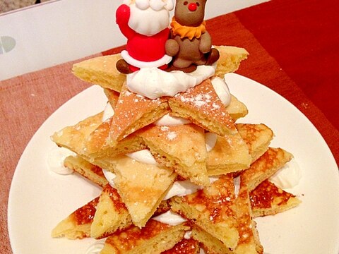 ホットケーキミックスでクリスマスケーキ